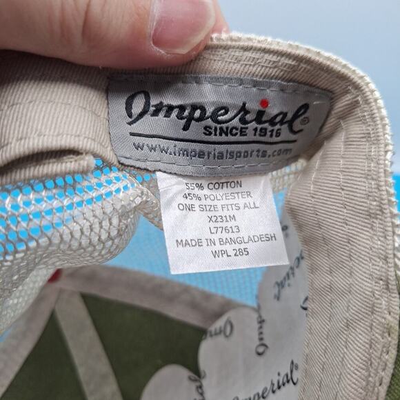 Postal Coffee Leather Patch Trucker Snapback Hat Cap Green Cotton - Picture 7 of 7